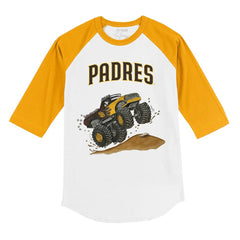 MLB San Diego Padres Tiny Turnip Youth Monster Truck 3/4-Sleeve Raglan T-Shirt