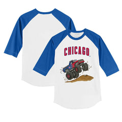 MLB Chicago Cubs Tiny Turnip Youth Monster Truck 3/4-Sleeve Raglan T-Shirt