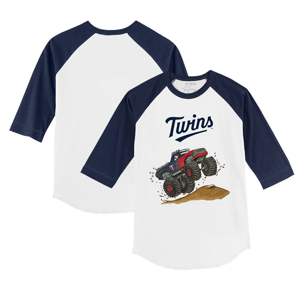 MLB Minnesota Twins Tiny Turnip Youth Monster Truck 3/4-Sleeve Raglan T-Shirt