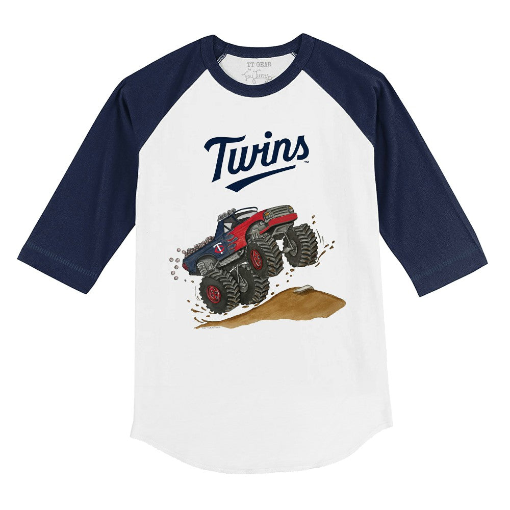 MLB Minnesota Twins Tiny Turnip Youth Monster Truck 3/4-Sleeve Raglan T-Shirt