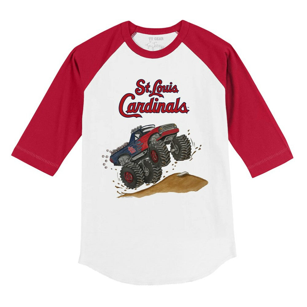 MLB St. Louis Cardinals Tiny Turnip Youth Monster Truck 3/4-Sleeve Raglan T-Shirt