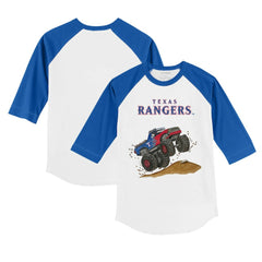 MLB Texas Rangers Tiny Turnip Youth Monster Truck 3/4-Sleeve Raglan T-Shirt