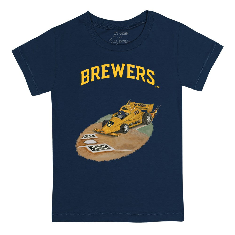 MLB Milwaukee Brewers Tiny Turnip Youth Race Car T-Shirt