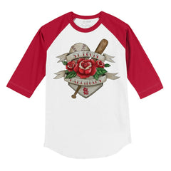 MLB St. Louis Cardinals Tiny Turnip Youth Tattoo Rose 3/4-Sleeve Raglan T-Shirt