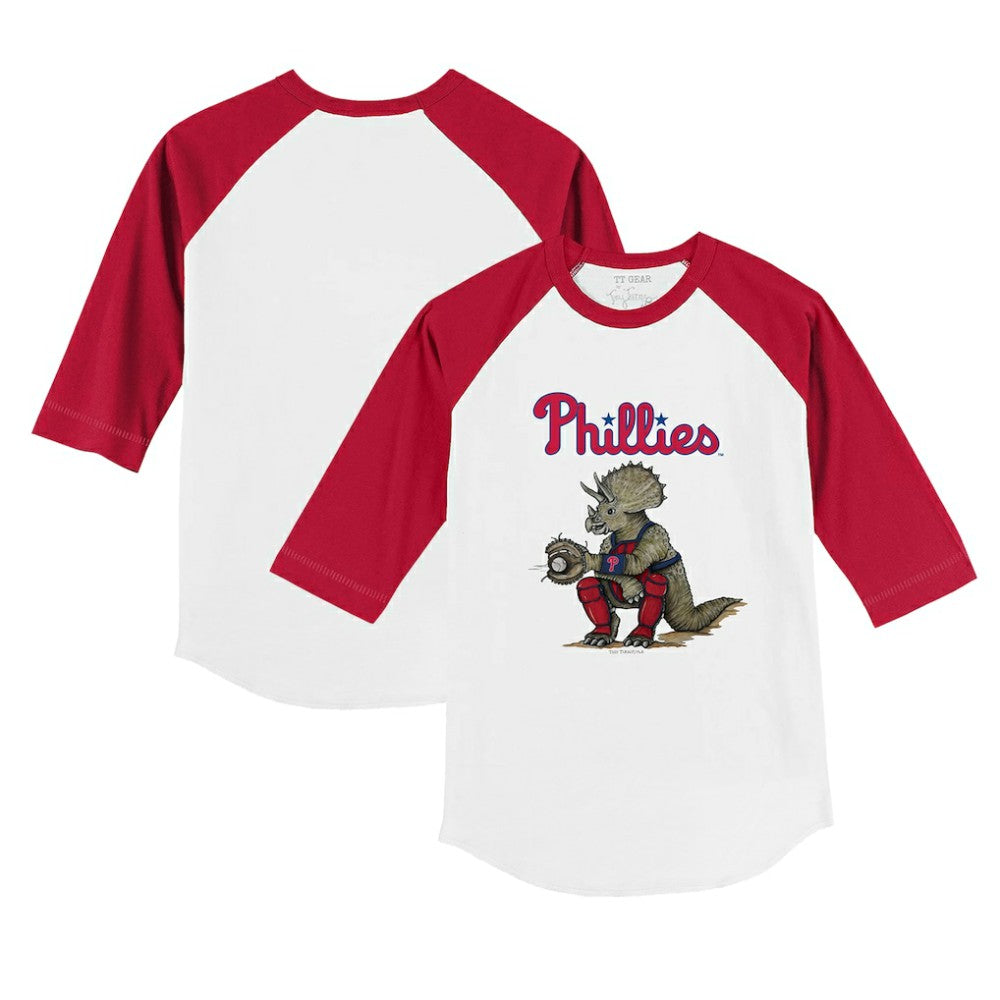 MLB Philadelphia Phillies Tiny Turnip Youth Triceratops 3/4-Sleeve Raglan T-Shirt