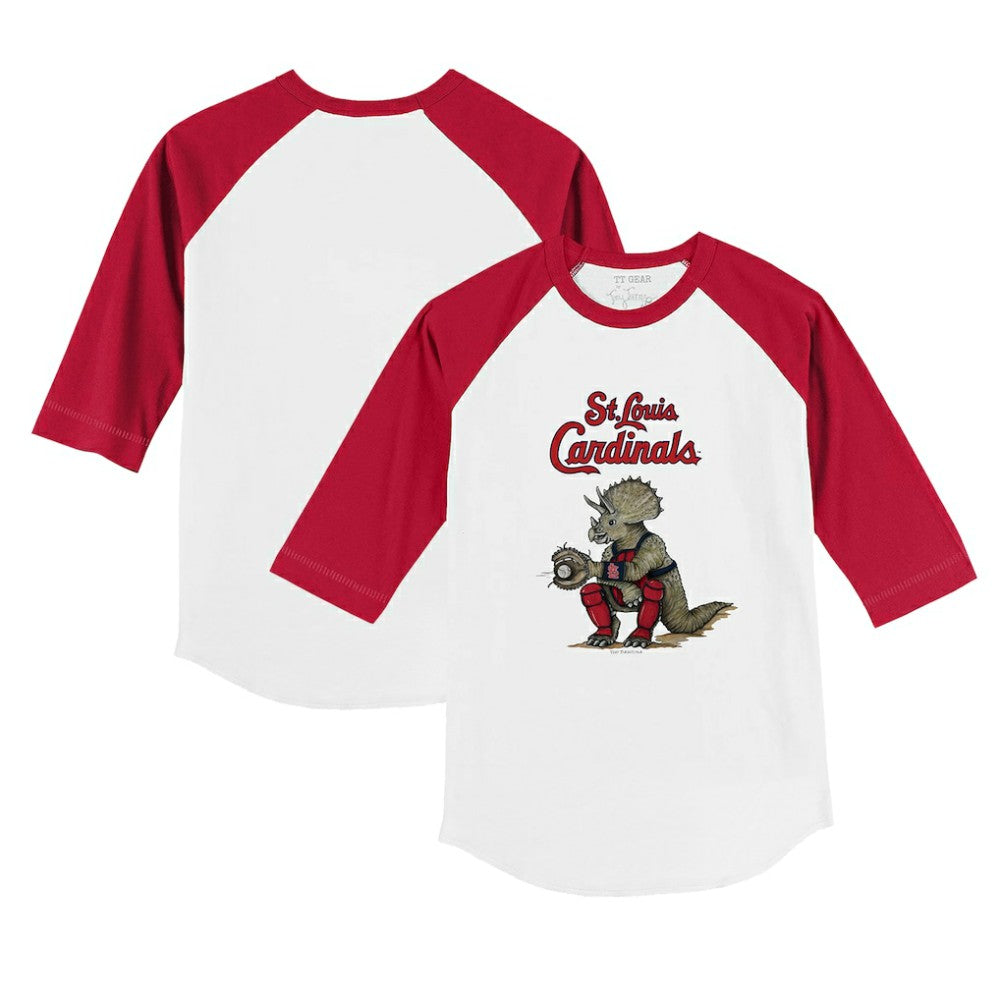 MLB St. Louis Cardinals Tiny Turnip Youth Triceratops 3/4-Sleeve Raglan T-Shirt