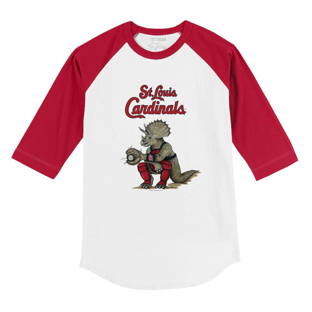 MLB St. Louis Cardinals Tiny Turnip Youth Triceratops 3/4-Sleeve Raglan T-Shirt