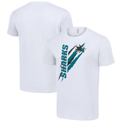 NHL White San Jose Sharks Starter Color Scratch T-Shirt