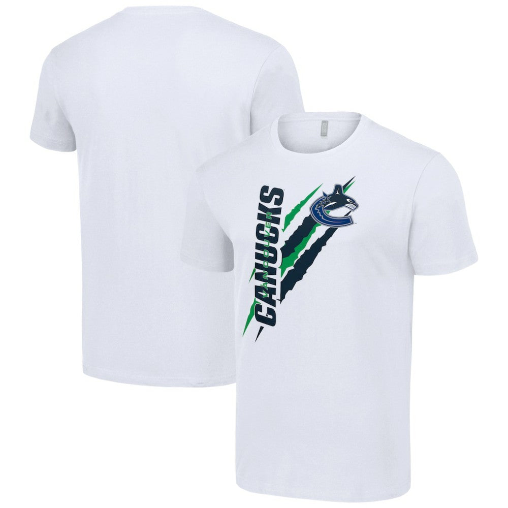 NHL White Vancouver Canucks Starter Color Scratch T-Shirt