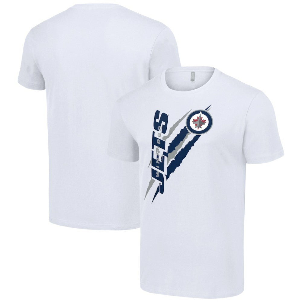 NHL White Winnipeg Jets Starter Color Scratch T-Shirt