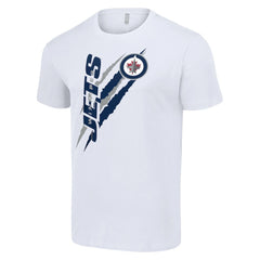 NHL White Winnipeg Jets Starter Color Scratch T-Shirt