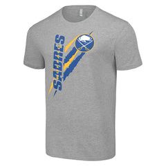 NHL Heather Gray Buffalo Sabres Starter Color Scratch T-Shirt