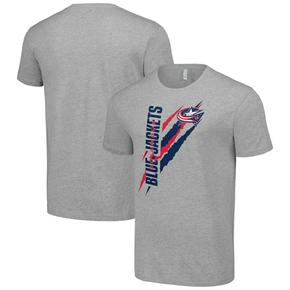 NHL Heather Gray Columbus Blue Jackets Starter Color Scratch T-Shirt