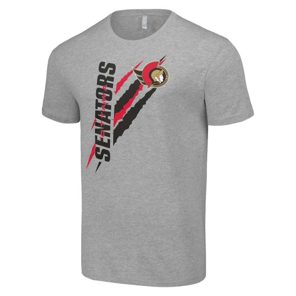 NHL Heather Gray Ottawa Senators Starter Color Scratch T-Shirt