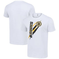 NHL White Boston Bruins Starter Color Scratch T-Shirt
