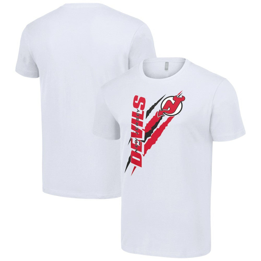 NHL White New Jersey Devils Starter Color Scratch T-Shirt