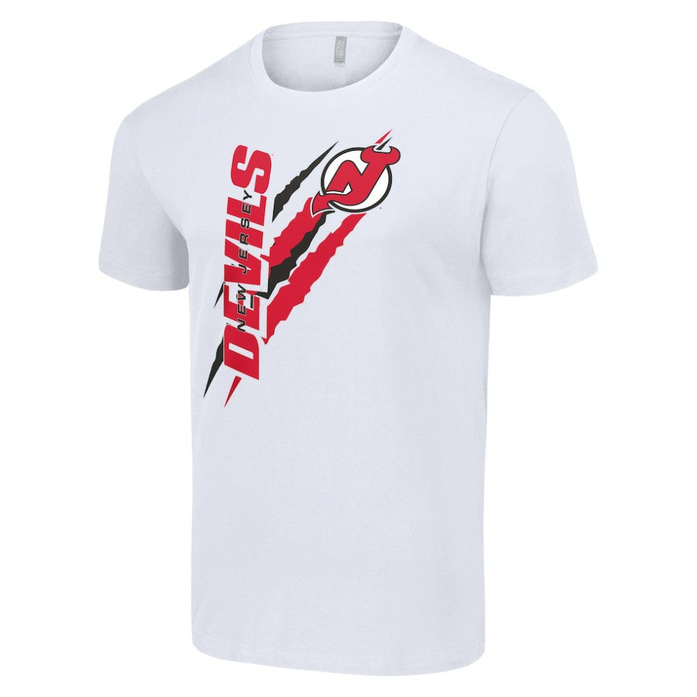 NHL White New Jersey Devils Starter Color Scratch T-Shirt