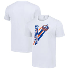 NHL White New York Islanders Starter Color Scratch T-Shirt