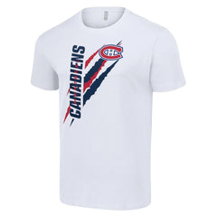 NHL White Montreal Canadiens Starter Color Scratch T-Shirt