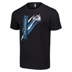 NHL Black Colorado Avalanche Starter Color Scratch T-Shirt