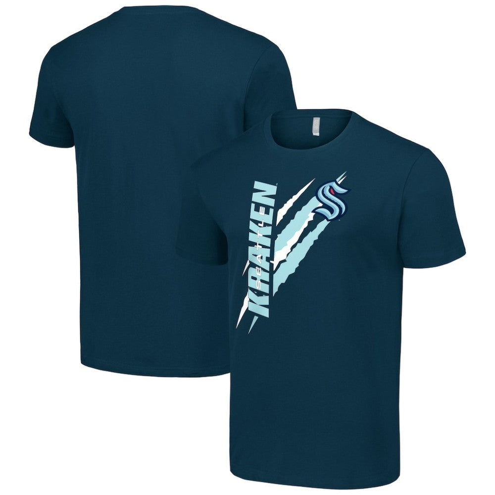 NHL Deep Sea Blue Seattle Kraken Starter Color Scratch T-Shirt