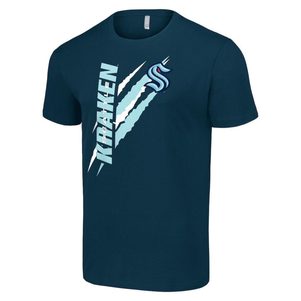 NHL Deep Sea Blue Seattle Kraken Starter Color Scratch T-Shirt