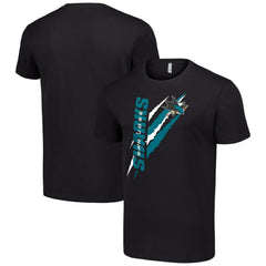NHL Black San Jose Sharks Starter Color Scratch T-Shirt