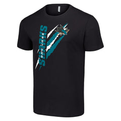 NHL Black San Jose Sharks Starter Color Scratch T-Shirt