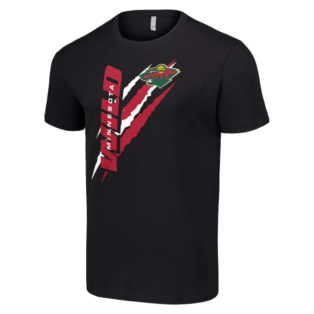 NHL Black Minnesota Wild Starter Color Scratch T-Shirt