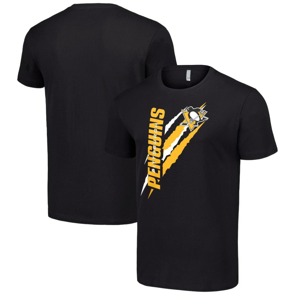 NHL Black Pittsburgh Penguins Starter Color Scratch T-Shirt