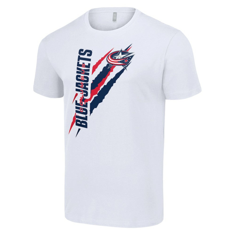 NHL White Columbus Blue Jackets Starter Color Scratch T-Shirt