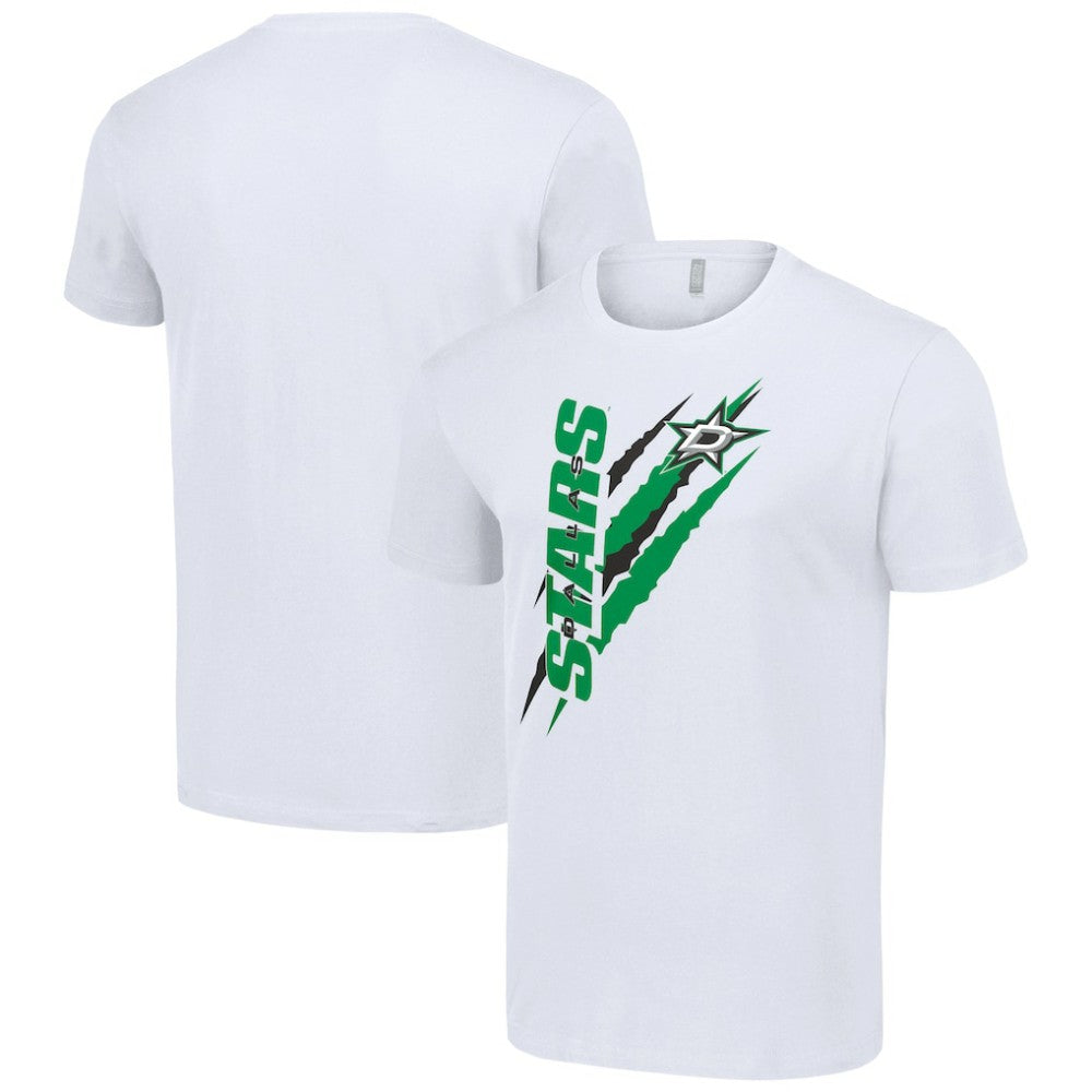 NHL White Dallas Stars Starter Color Scratch T-Shirt