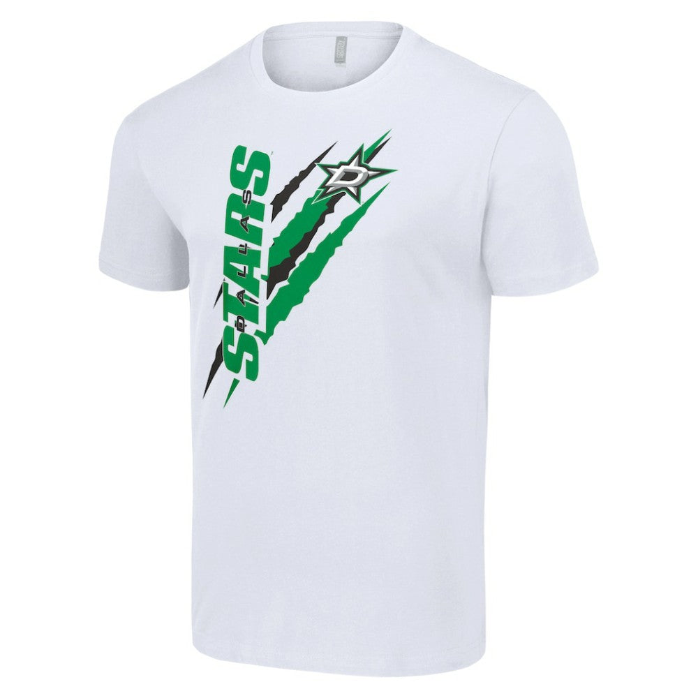 NHL White Dallas Stars Starter Color Scratch T-Shirt