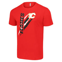 NHL Red Calgary Flames Starter Color Scratch T-Shirt