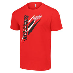 NHL Red Detroit Red Wings Starter Color Scratch T-Shirt