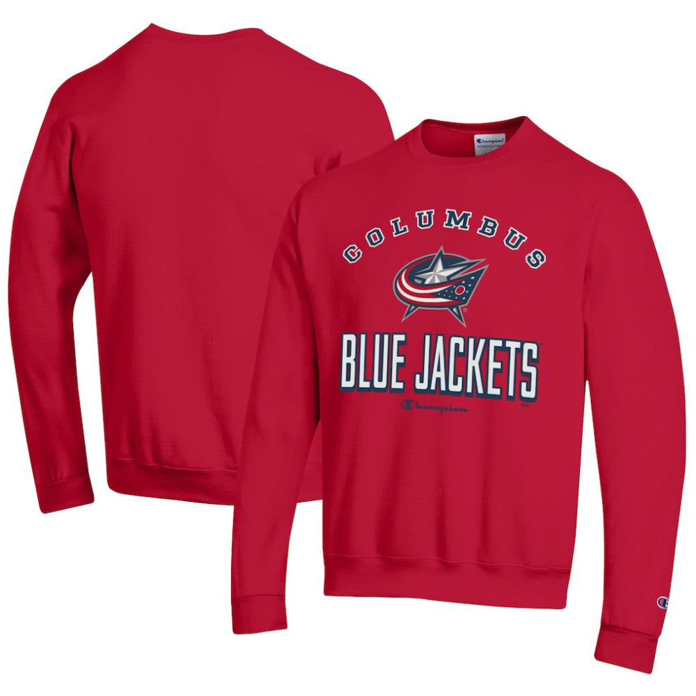 NHL Red Columbus Blue Jackets Champion Eco Powerblend Crewneck Sweatshirt