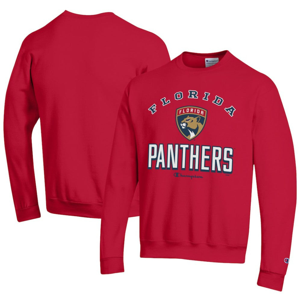 NHL Red Florida Panthers Champion Eco Powerblend Crewneck Sweatshirt