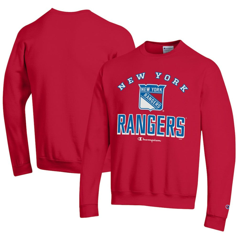 NHL Red New York Rangers Champion Eco Powerblend Crewneck Sweatshirt