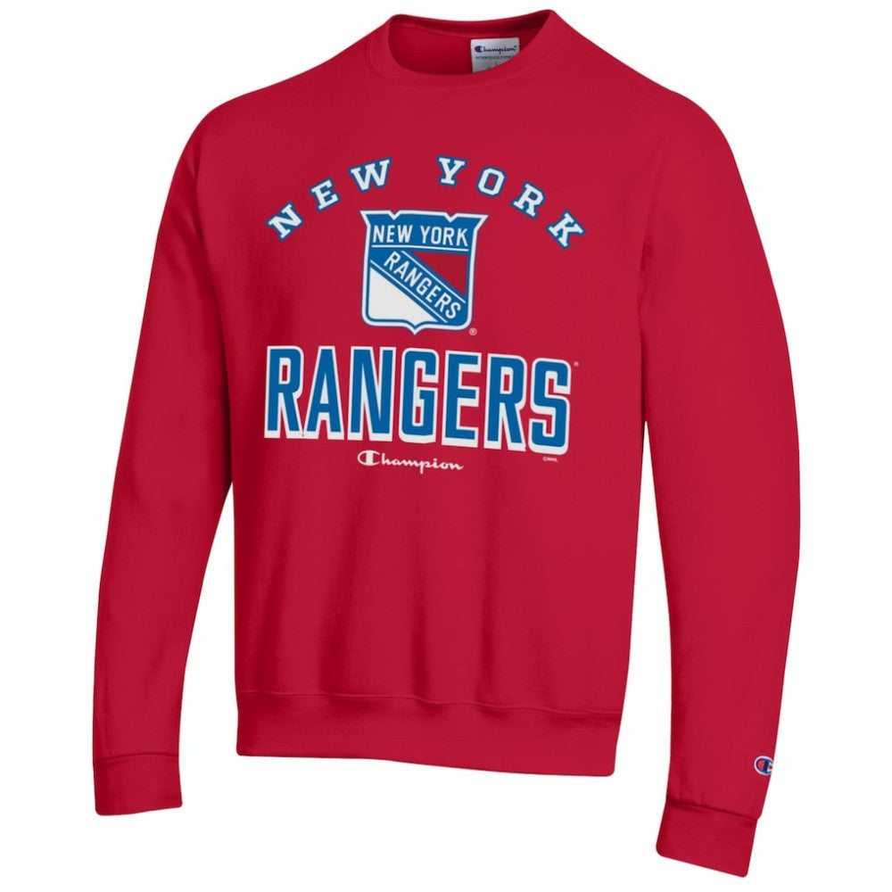 NHL Red New York Rangers Champion Eco Powerblend Crewneck Sweatshirt