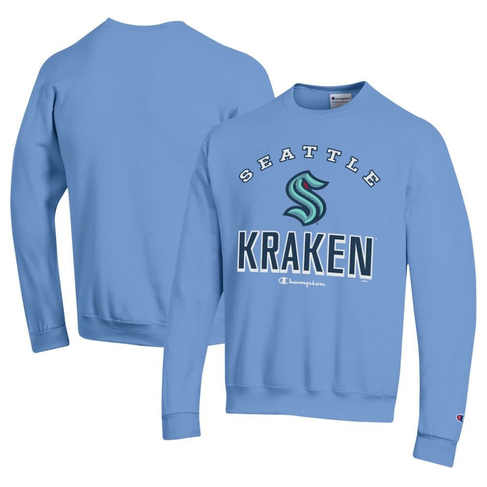 NHL Light Blue Seattle Kraken Champion Eco Powerblend Crewneck Sweatshirt