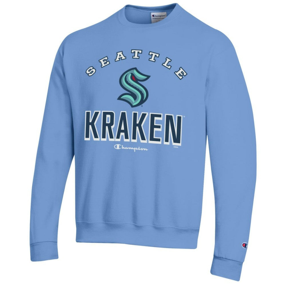 NHL Light Blue Seattle Kraken Champion Eco Powerblend Crewneck Sweatshirt