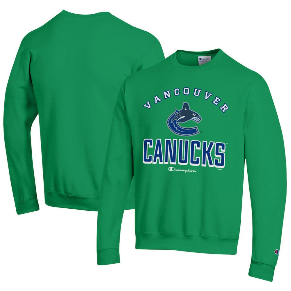 NHL Green Vancouver Canucks Champion Eco Powerblend Crewneck Sweatshirt