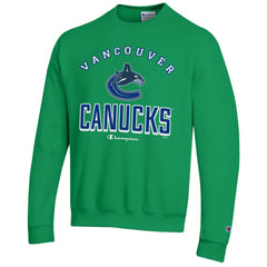 NHL Green Vancouver Canucks Champion Eco Powerblend Crewneck Sweatshirt
