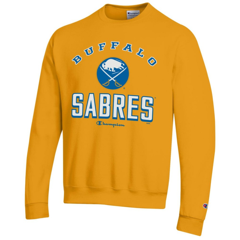 NHL Gold Buffalo Sabres Champion Eco Powerblend Crewneck Sweatshirt
