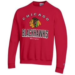 NHL Red Chicago Blackhawks Champion Eco Powerblend Crewneck Sweatshirt