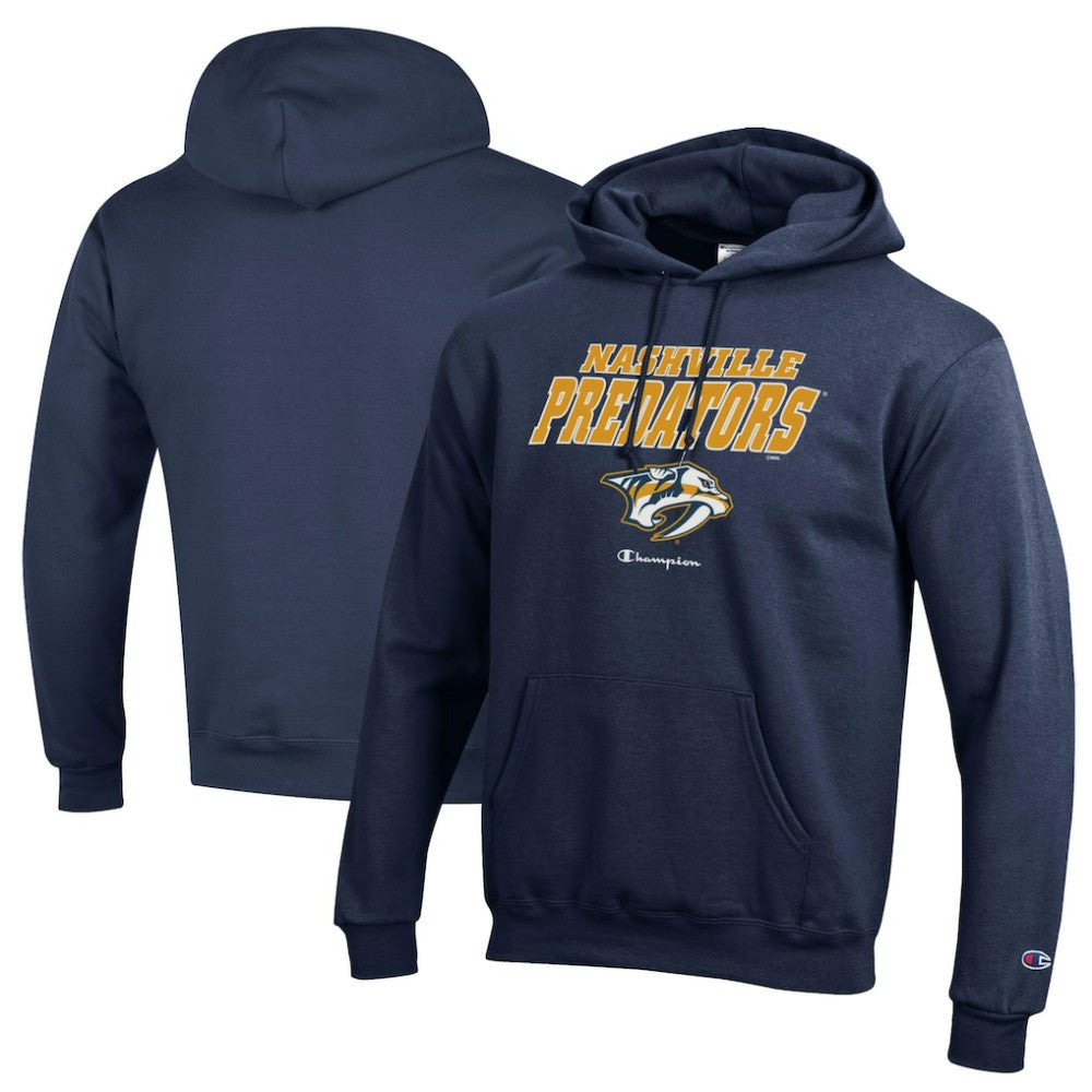 NHL Navy Nashville Predators Champion Eco Powerblend Pullover Hoodie