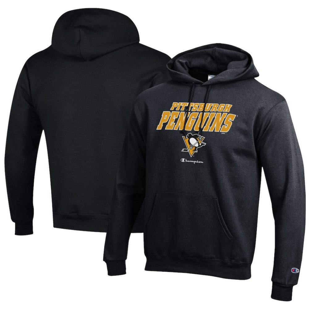 NHL Black Pittsburgh Penguins Champion Eco Powerblend Pullover Hoodie