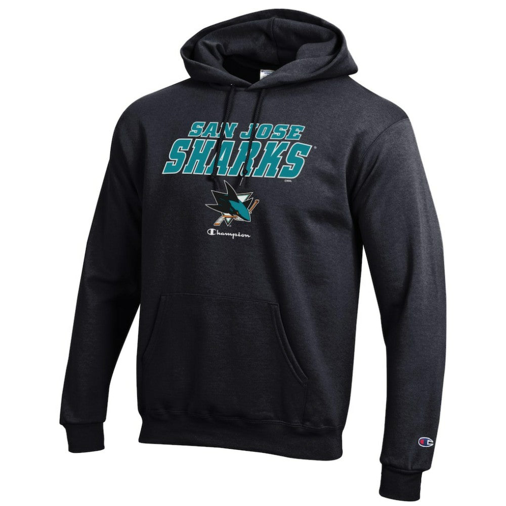 NHL Black San Jose Sharks Champion Eco Powerblend Pullover Hoodie