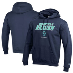 NHL Deep Sea Blue Seattle Kraken Champion Eco Powerblend Pullover Hoodie