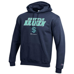 NHL Deep Sea Blue Seattle Kraken Champion Eco Powerblend Pullover Hoodie